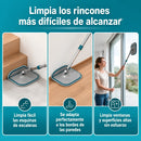 Trapeador Giratorio 360° Ultra Transparente con Balde Autolimpiante y Escurridor + 2 Mopas. Fregona Spin Mop con Mango de 132cm para Pisos.  Carbone Clean Freak