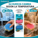 Esponjas Abrasivas para Limpieza Pesada. (Pack de 2) Esponjas Absorbentes Carbone Clean Freak. Con agua fría son duras, y con agua caliente son suaves.