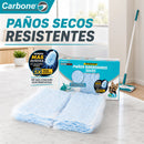 Repuesto Paños Barredores Secos Carbone Clean Freak para Trapeador Clipmaster Pro con Mopa. Pack de 14 Paños Atrapa Polvo y Pelos de Mascotas. Compatible con UN-C030.