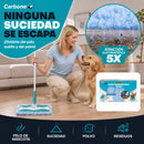 Repuesto Paños Barredores Secos Carbone Clean Freak para Trapeador Clipmaster Pro con Mopa. Pack de 14 Paños Atrapa Polvo y Pelos de Mascotas. Compatible con UN-C030.
