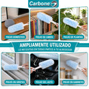 Plumero Desechable Carbone Clean Freak. 360° con Mango Plegable y 10 Repuestos Atrapa Polvo. Plumero de Limpieza con Fibras Electrostáticas.