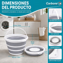 Cubeta Plegable de 10L con Asa. Balde Expandible y Compacto para Limpieza, Hogar y Almacenamiento.
