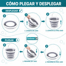 Cubeta Plegable de 10L con Asa. Balde Expandible y Compacto para Limpieza, Hogar y Almacenamiento.