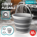 Cubeta Plegable de 10L con Asa. Balde Expandible y Compacto para Limpieza, Hogar y Almacenamiento.
