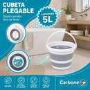 Cubeta Plegable de 5L con Asa. Balde Expandible y Compacto para Limpieza, Hogar y Almacenamiento.