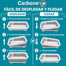 Escurridor de Platos Plegable con Compartimiento para Cubiertos. Organizador de Cocina con Drenaje para Fregador.