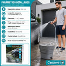 Lavadora a Presión Portátil Plegable de 8L. Inalámbrica con Batería Recargable. Cubeta cubo agua  Hidrolavadora con Manguera Extensible.