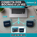 Bocina Bluetooth 5W con Alcance de 10m y  3 Horas de Reproducción. Parlante con Micrófono Manos Libres. Sistema de Conexíon Simultánea hasta 2 bocinas