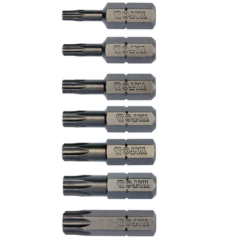 10 Pzas - Puntas Torx De Destornillador 1/4" x 25mm