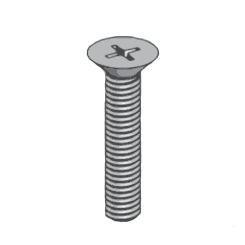 (caja 100) 1/4 x 2 Tornillo Cabeza Plana Phillips inoxidable m/s 18-8.