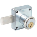 Cerradura Mueble Cuadrad Cilindro Corto Cromo Brillante Lock