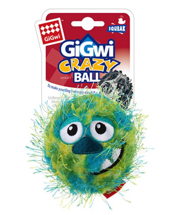 Pelota Crazy Ball Tela Verde Para Mascota