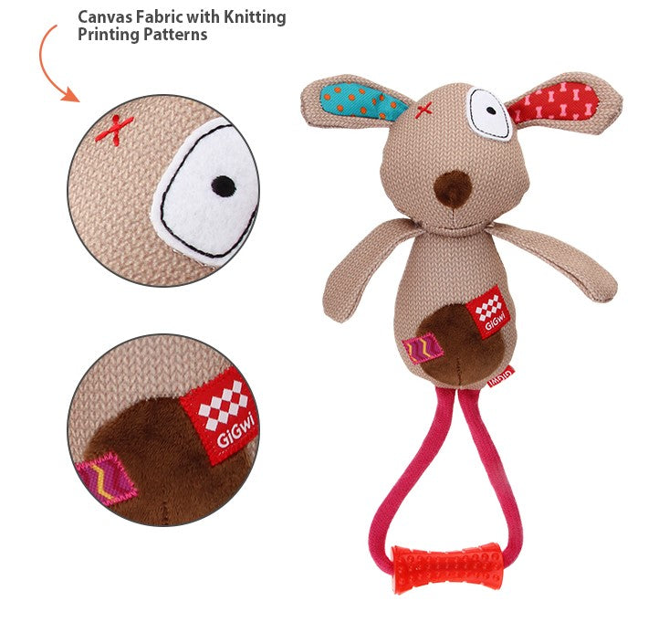 Peluche Perro de tela con cuerda para mascota