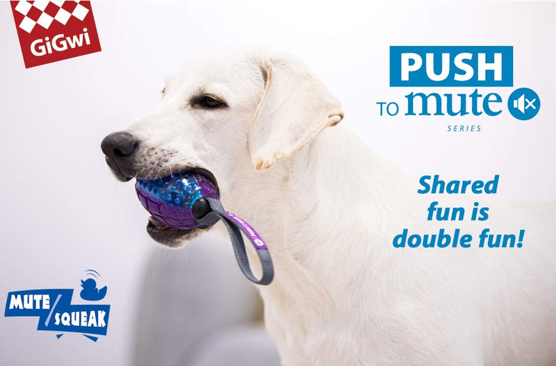 Pelota Push to mute correa y sonido para mascotas