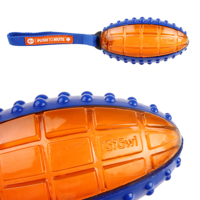 Pelota ovalada Push to mute para mascota