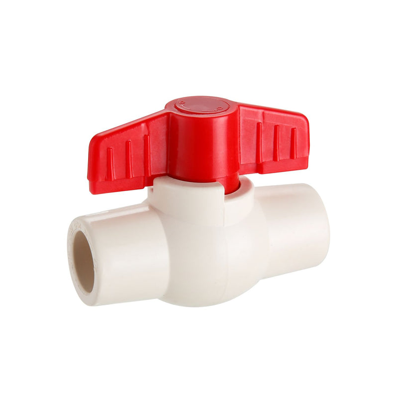 Válvulas de bola de paso CPVC para usar con pegamento 150PSI, para Agua caliente