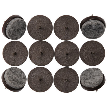 Deslizadores De Fieltro Para Muebles Con Clavos (12 Piezas)