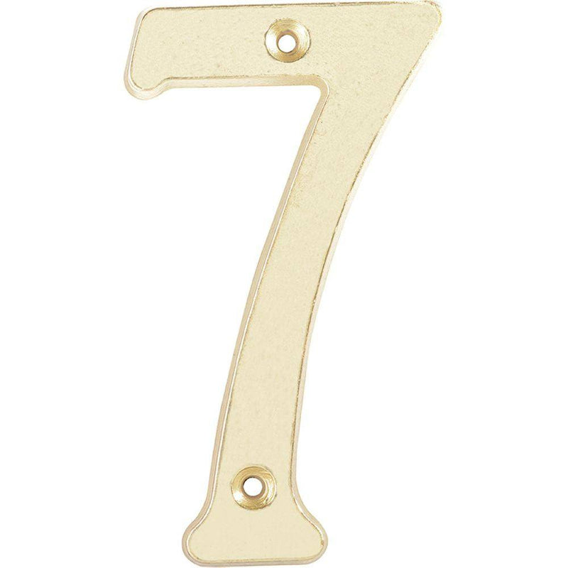 Numero 7 Slim 4" Latón Brillante Lock