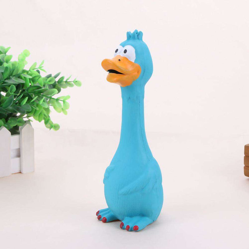 Juguete para Perro con sonido. Pato de Latex. Color Azul.