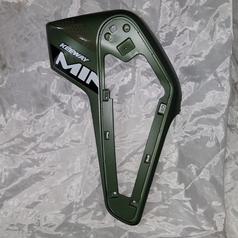 Panel izquierdo del tanque de combustible blanco con calcomania (MINNIX150) Fuel Tank Left Panel Matt Green GC With Sticker