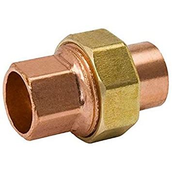 Unión universal de cobre de 3/4" para tuberías