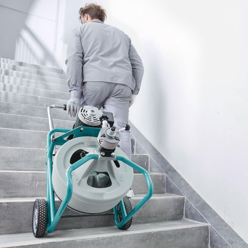 Trompo electrico Destapa Cañeria destapador de drenaje (100pies-1/2") 12.7mmx30M 110v/60Hz