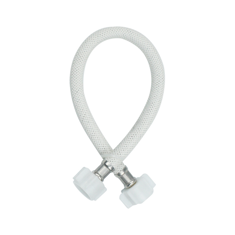 Tubo De Abasto Manguera Flexible 60Cm. Nylon Trenzado Con Tuercas Plásticas H1/2'' x H7/8''.