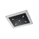 Regadera para Ducha Cuadrada 8" Cromada. Cabezal Plástico ABS con Bola de Latón.