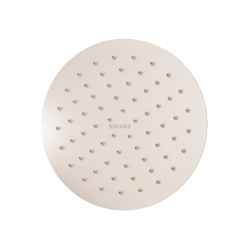 Cabezal de Ducha Redondo 8" Satinado. Regadera de Acero Inoxidable cepillada.