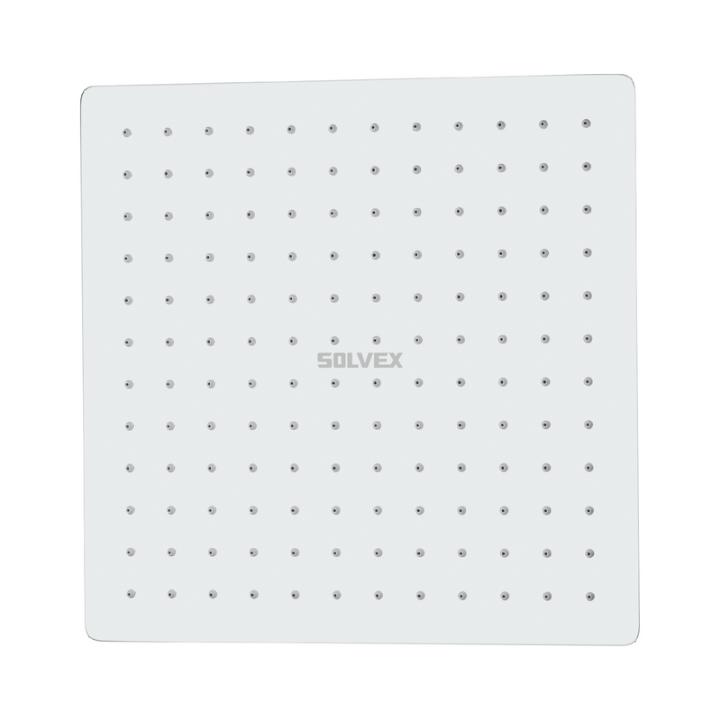 Cabezal de Ducha cuadrado 12". Regadera de Acero Inoxidable Cromada.