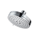 Regadera para Ducha Redonda 4" Cromada. Cabezal de Plástico ABS con Bola de Cobre y 3 Funciones de Agua.