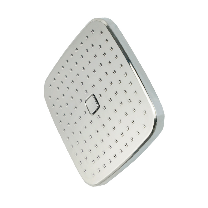 Regadera para Ducha Cuadrada 9" Cromada. Cabezal de Plástico ABS con Mecanismo Antical.