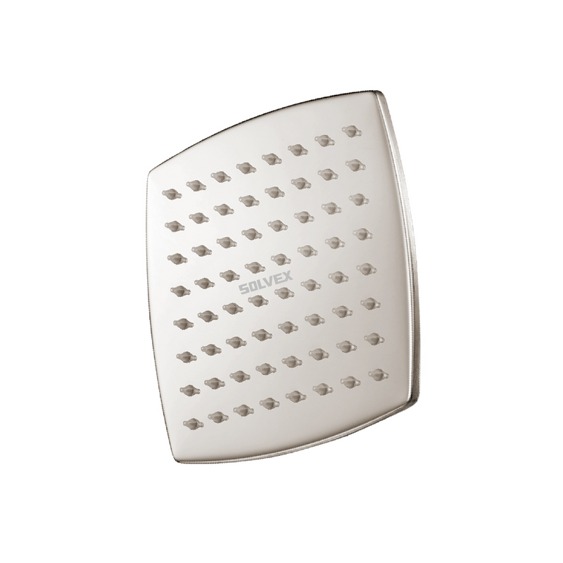 Regadera para Ducha Cuadrada 6" Satinada. Cabezal de Acero Inoxidable Cepillado.