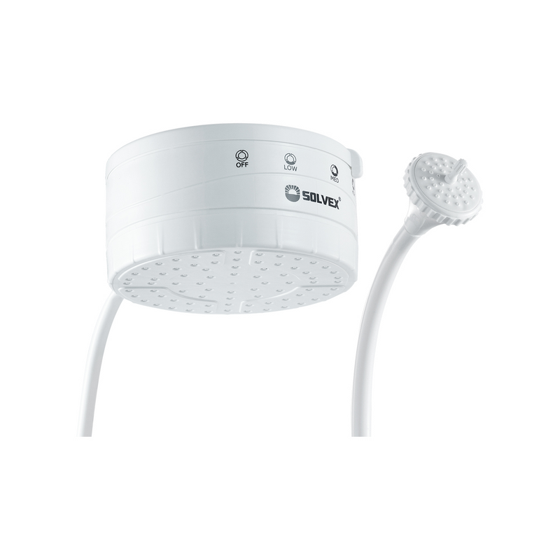 Regadera Eléctrica para Ducha 6". Agua Caliente Instantánea con 4 Ajustes de Temperatura 110-127V.