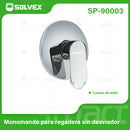 Llave De Palanca Maneral Para Ducha. Mezcladora Monomando para Empotrar En Regadera. Color Cromado.