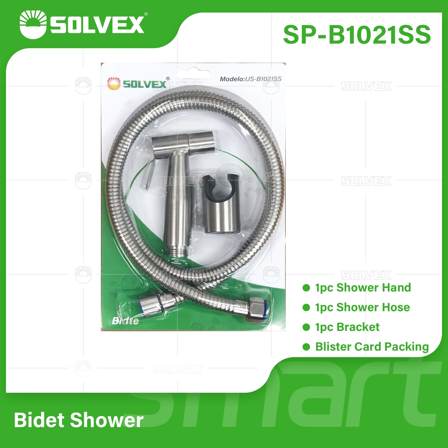 Ducha Sanitaria Tipo Teléfono en Acero Inoxidable. Set de 3 Piezas. Regadera de Mano para Inodoro.