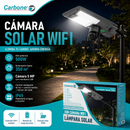 Lámpara Solar LED Exterior de 500W Con Cámara WiFi 5MP Monitoreo 24H, Control Remoto, Sensory Radar IP65 . Autonomía 5 días. Cobertura 350m² (No incluye Micro SD).