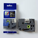 Cinta Brother de 24 mm Blanco sobre Negro 1 pieza