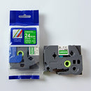 Cinta Brother de 24 mm Blanco sobre Verde 1 pieza