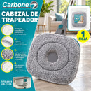 Repuesto Cabezal de Trapeador. Compatible con Trapeador Giratorio 360° Spin Mop (UN-C016). Mopa Lavable y Reutilizable.