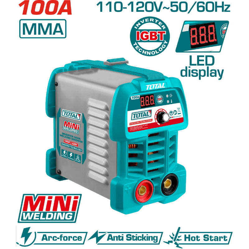 Máquina de Soldar Inverter Calidad light duty 30% ciclo de trabajo. Pantalla LED. 100A. 110-120V Soldadura