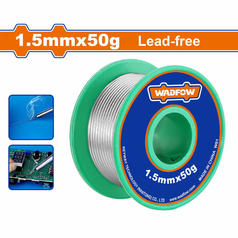 Rollo cautin estaño alambre de soldadura sin plomo 1.5mmx50g Soldar en 227°C Carrete Hilo 99.3%Sn+0.7%Cu