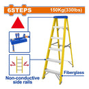 Escalera De Fibra De Vidrio 6 Escalones. Altura De Paso: 280Mm. Carga Máxima: 150Kg. De Tijera