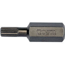 10 Pzas - Puntas De Destornillador Estriadas Spline  8 X 30 Mm, M5