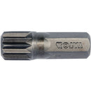 8 Pzas - Puntas De Destornillador Estriadas Spline  8 X 30 Mm, M10