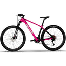 Bicicleta Montañera De Fibra De Carbono, Rin 29 MTB Benelli. Color Rosado / Blanco, Talla S