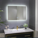 Espejo Rectangular Baño De Con Luz Led Y Sistema Antiempañante (Alto 60 Cm X Largo 100 Cm)