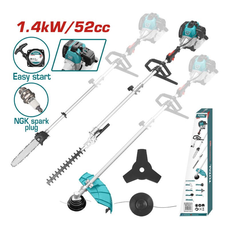 Desmalezadora Multi-Herramienta para podar Motor 2 tiempos gasolina 52 cc wira. Desbrozadora.