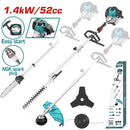 Desmalezadora Multi-Herramienta para podar Motor 2 tiempos gasolina 52 cc wira. Desbrozadora.