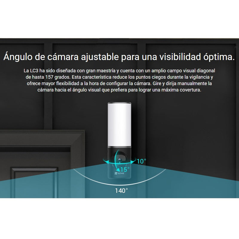 Cámara de seguridad inteligente con lámpara de pared para exteriores